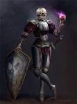 anterior_nasal_aperture armor blood bodily_fluids bone container cup goblet male melee_weapon not_furry shield skeleton solo sword weapon calfcut medievil_(game) sir_daniel_fortesque animated_skeleton undead hi_res