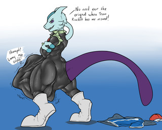 abdominal_bulge anthro anus anus_outline belly belt big_tail bodysuit bulge clothed clothing crossed_arms detailed_bulge digestion digestion_implied discarded_clothing face_imprint fatal fatal_vore grin human_prey implied_fatal imprint larger_pred latex latex_clothing latex_skinsuit looking_at_viewer looking_over_shoulders male male_pred male_prey muffled oral_vore predator/prey prey_imprint prey_outline raised_tail revealing_outfit seductive size_difference skimpy skinsuit skintight_suit smile smirk soft_vore solo squirming stretchy_belly struggling struggling_prey tail talking_to_viewer text thick_tail tight_belly tight_bulges tight_clothing unwilling_prey vore conditional_dnp samagthrav2 nintendo pokemon team_rocket sagimewtwo generation_1_pokemon human legendary_pokemon mammal mewtwo pokemon_(species) 5:4 absurd_res english_text hi_res