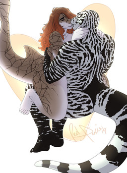 5_fingers 5_toes anthro anthro_on_anthro duo feet female fingers male male/female sitting toes redpixie aquatic fish lizard reptile scalie shark 2019 absurd_res digital_media_(artwork) hi_res