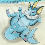 bodily_fluids butt cum cum_in_ass cum_in_pussy cum_inside cum_on_body female feral genital_fluids genitals pussy solo tail darkholm1 nintendo pokemon eeveelution generation_1_pokemon pokemon_(species) vaporeon 1:1 hi_res