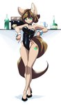 anthro beverage brown_hair bunny_costume clothing coffee costume female hair solo ando fan_character equid equine horse mammal pony hi_res