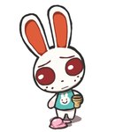 anthro black_nose blue_clothing clothing dessert female female_anthro food freckled_face freckles fur ice_cream ice_cream_cone pink_inner_ear rabbit_ears red_eyes sad shadow simple_background solo white_background white_body white_ears white_fur conditional_dnp gummuru animal_crossing nintendo ruby_(animal_crossing) lagomorph leporid mammal rabbit 2021