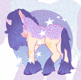 ambiguous_gender eyelashes feral fur hair hair_over_eye hooves markings solo spots spotted_body spotted_fur takoya_de equid equine horse mammal hi_res