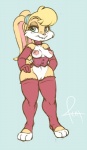 breasts collar corset elbow_gloves female gloves hand_on_hip lace lagomorph lingerie lola_bunny looking_at_viewer looney_tunes mammal pizzacat pussy rabbit solo space_jam standing stockings thigh_highs warner_brothers wide_hips
Rating: Explicit
Score: 11
User: beartraps
Date: March 08, 2014