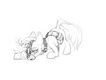 4:3 bdsm collar equid equine feral hasbro hi_res horse kantex mammal monochrome muzzle_(object) muzzled my_little_pony pony saddle_bag