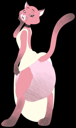 anthro clothed clothing diaper feces female fur pink_body pink_fur pink_nose pooping soiled soiled_diaper soiling soiling_diaper solo unclean_diaper used_diaper using_diaper wearing_diaper deviantdaredevil jessica_(arm_&_hammer) domestic_cat felid feline felis mammal hi_res