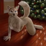 1:1 absurd_res anthro arctic_wolf breasts canid canine canis christmas container crossgender cup female fifa hi_res holidays mammal mascot nipples notdonebaking nude plant risque russia solo tree wolf world zabivaka