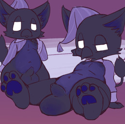 3_toes anthro balls balls_on_ground barefoot beak beak_closed belly big_balls big_balls_small_penis biped black_balls black_beak black_body black_fur black_nipples black_penis black_tail black_tail_tuft bottomless bottomless_anthro bottomless_male cheek_tuft clothed clothed_anthro clothed_male clothing disproportionate_genitalia empty_eyes facial_tuft feet flaccid foreskin fur genitals half-closed_eyes hands_on_ground hat headgear headwear hindpaw leaning leaning_backward male male_anthro moobs mouth_closed multiple_poses narrowed_eyes navel nightcap nipples open_clothing open_topwear pajamas pattern_clothing pattern_hat pattern_headgear pattern_headwear pattern_pajamas pattern_topwear pawpads paws penis pose purple_clothing purple_hat purple_headwear purple_pajamas purple_pawpads purple_topwear semi-anthro simple_background sitting sleepwear slightly_chubby slightly_chubby_anthro slightly_chubby_male small_penis solo standing striped_clothing striped_hat striped_headgear striped_headwear striped_pajamas striped_topwear stripes tail tail_tuft toes topwear tuft unretracted_foreskin white_eyes young young_anthro young_male vono deadlock_(game) mythology valve rem_(deadlock) avian chimera dream_creature gryphon mythological_avian mythological_creature 2026 hi_res
