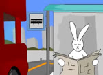 anthro bus_stop clothed clothing container creepy cup duo humor male melee_weapon newspaper outside scared shocked singing smile sword torn_clothing weapon alex_crish sound_warning basya_(alex_crish) peter_(alex_crish) bear giant_panda lagomorph leporid mammal rabbit 2013 2d_animation animated frame_by_frame long_playtime low_res meme sound webm