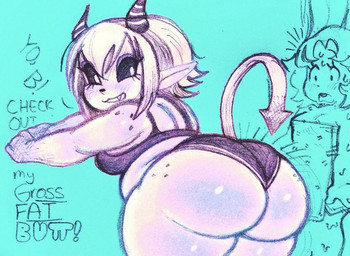 after_shower anthro big_butt black_sclera blue_background blush blush_lines bra breasts bubble_butt buckteeth butt clothing cute_fangs dialogue duo emanata eyelashes fangs female female/female freckled_butt freckled_shoulders freckles glistening glistening_butt hair horn humanoid_pointy_ears looking_back medium_breasts pointy_ears shocked simple_background spade_tail striped_horn stripes tail teasing teasing_with_butt teeth thick_thighs towel underwear wet wet_body white_body white_hair kangeldevil beau_(kangeldevil) lucia_(stxrbears) demon demon_humanoid humanoid lagomorph leporid mammal rabbit 2025