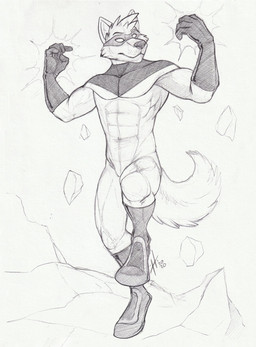 anthro athletic athletic_anthro athletic_male boots cheek_tuft clothed clothing empty_eyes facial_tuft footwear front_view gloves handwear male male_anthro mask mouth_closed shoes skinsuit solo superhero tight_clothing tuft wearing_mask hufnaar canid canine mammal 2020 dated hi_res monochrome
