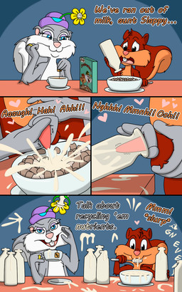 adult_on_young age_difference anthro ball_grab balls bodily_fluids bottle bowler_hat breakfast buckteeth clothing container cum cum_as_food cum_as_milk cum_everywhere cum_in_a_cup cum_in_bottle cum_in_container cum_in_mouth cum_inside cum_on_food cum_on_table cum_on_wall cumshot cup dialogue digit_ring drinking drinking_cum drinking_own_cum duo eating ejaculation excessive_cum excessive_genital_fluids female flower food food_fetish food_play furniture genital_fluids genitals hand_on_balls handjob happy hat hat_flower headgear headwear heart_symbol humor jewelry looking_at_viewer male male/female mature_female messy milk_bottle milk_container moan orgasm penile penis plant ring sex shota small_penis table talking_to_viewer tea_cup teeth text wedding_ring young young_male johnbrain93 animaniacs warner_brothers skippy_squirrel slappy_squirrel mammal rodent sciurid tree_squirrel 5:8 comic english_text hi_res aunt_(lore) aunt_and_nephew_(lore) incest_(lore) nephew_(lore)