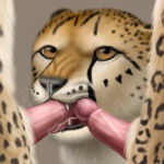 ambiguous_gender anatomically_correct animal_genitalia animal_penis anthro black_body black_fur black_lips black_nose black_spots bodily_fluids brown_body brown_eyes brown_fur close-up cum cum_in_mouth cum_inside cum_on_penis cum_on_tongue double_fellatio double_oral erection faceless_character faceless_male facial_markings feline_genitalia feline_penis fellatio fur genital_fluids genitals group group_sex head_markings licking lips long_mouth looking_up male male/ambiguous markings no_sclera open_mouth oral oral_penetration penetration penile penile_spines penis saliva sex simple_background snout solo_focus spots tear_(marking) teeth threesome tongue tongue_out trio whiskers white_body white_fur cheepard cheepard_(character) cheetah felid feline leopard mammal pantherine 1:1 2015 headshot_portrait portrait