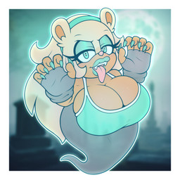 accessory anthro bedroom_eyes big_breasts bimbo_anthro bimbofied breasts cemetery clothing fangs female fingerless_gloves fingernails full_moon ghost_tail gloves hair_accessory hairband handwear heart_eyes heart_symbol huge_breasts lips long_fingernails looking_at_viewer moon nails narrowed_eyes open_mouth seductive shirt side_boob solo tank_top teeth thick_lips tongue tongue_out topwear translucent wide_hips cocomania sega sonic_the_hedgehog_(series) coco_the_ferret fan_character domestic_ferret ghost mammal mustelid musteline spirit true_musteline weasel 1:1 hi_res