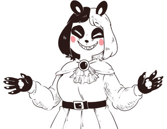 5_fingers anthro belt black_hair black_nose blush blush_stickers clothed clothing dress eye_markings eyes_closed facial_markings female front_view fully_clothed giant_panda hair handpaw mammal markings multicolored_hair nuclearwasabi partially_colored pawpads paws sharp_teeth short_hair simple_background smile solo standing teeth two_tone_hair ursid vampire_(nuclearwasabi) white_background white_hair
Rating: Safe
Score: 1
User: AbiCordo
Date: March 18, 2019 5_fingers anthro belt black_hair black_nose blush blush_stickers clothed clothing dress eye_markings eyes_closed facial_markings female front_view fully_clothed giant_panda hair handpaw mammal markings multicolored_hair nuclearwasabi partially_colored pawpads paws sharp_teeth short_hair simple_background smile solo standing teeth two_tone_hair ursid vampire_(nuclearwasabi) white_background white_hair
Rating: Safe
Score: 1
User: AbiCordo
Date: March 18, 2019