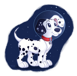 black_ears black_nose black_spots collar cosmic_background feral fur heterochromatic_ears male red_collar solo space space_background space_helmet spots star toony white_body white_fur white_spots mr.jazz 101_dalmatian_street 101_dalmatians disney dylan_(101_dalmatians) canid canine canis dalmatian domestic_dog mammal hi_res