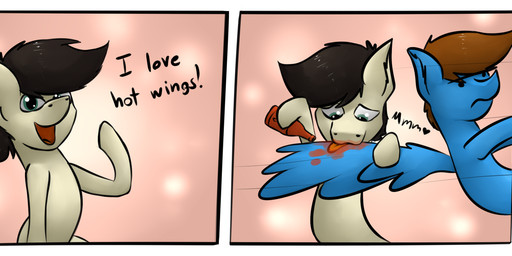 blue_body blue_feathers dialogue duo feathered_wings feathers hair humor male pun text visual_pun wings marsminer hasbro my_little_pony mythology fan_character pone_keith sunnyside earth_pony equid equine horse mammal mythological_creature mythological_equine pegasus pony comic digital_media_(artwork) english_text hi_res