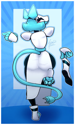 anthro big_butt black_body blue_background border butt clothing eyelashes feet female floating_hands foot_fetish machine on_one_leg pawpads rear_view rosy_cheeks shoulder_pads simple_background solo standing tabard tail thick_thighs topwear unusual_anatomy unusual_tail white_body white_border white_clothing white_topwear wide_hips lewdabis deltarune undertale_(series) tasque_manager darkner felid mammal robot robot_anthro 3:5