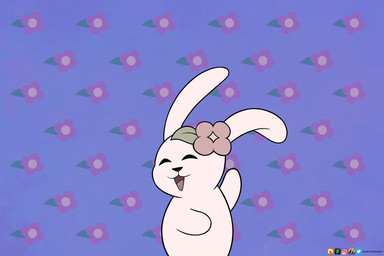 accessory female floral floral_background floral_pattern flower flower_accessory flower_hair_accessory flower_on_head hair_accessory pattern_background plant semi-anthro simple_background solo barryfactory cartoon_hangover keep_your_hands_off_eizouken! the_summoning fluff_top 2020 hi_res