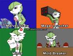 eyes_closed female incorrect_math math missile_launcher red_eyes slim text harijizo nintendo pokemon rainbow_fish rainbow_fish_(character) fish gardevoir generation_3_pokemon mammal marine pokemon_(species) 2014 english_text multiple_images