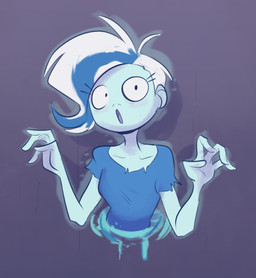 blue_body blue_hair blue_skin clothing dress female hair looking_at_viewer multicolored_hair not_furry open_mouth solo white_hair herny ghoul_school hanna-barbera scooby-doo_(series) phantasma_(ghoul_school) ghost human mammal spirit hi_res