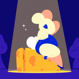 belly blue_clothing blue_leotard clothed clothing eyelashes eyes_closed female leotard overweight pose sitting solo tail tan_body thick_thighs toony navipal bunnymouse mammal mouse murid murine rodent 1:1 hi_res pinup