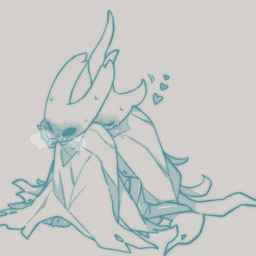all_fours ambiguous_penetration black_body black_eyes blush cloak_only covering covering_mouth doggystyle duo eyes_closed female from_behind_position heart_symbol horn looking_pleasured male male/female penetration sex simple_background chacodoodle hollow_knight_(franchise) team_cherry broken_vessel_(hollow_knight) hornet_(hollow_knight) arthropod vessel_(species) 1:1 sibling_(lore)