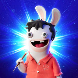 alternate_species anthro bent_arm black_hair blue_background buckteeth button_(fastener) clothed clothed_anthro clothed_male clothing cosmic_background fur furrification grey_eyes hair holding_object holding_pencil light long_ears looking_at_viewer male male_anthro mitten_hands multicolored_body no_eyebrows noseless open_mouth open_smile pencil_(object) rabbidification red_dress_shirt red_tongue short_hair simple_background smile smiling_at_viewer solo space space_background tan_body tan_eyelids tan_inner_ear tan_skin teeth tongue two_tone_body white_body white_fur virgile_maratrey raving_rabbids rayman_(series) real_world ubisoft natnew lagomorph mammal rabbid 1:1 2022 3d_(artwork) absurd_res autodesk_maya_(artwork) colored digital_media_(artwork) english_description half-length_portrait hi_res lighting official_art portrait shaded zbrush_(artwork)