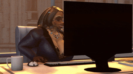 abs anthro big_breasts breasts brown_body brown_fur clothed clothing duo eyewear female fur glasses hair male male/female president size_difference tail united_states_of_america wind.fy kamala_harris bovid bovine cattle equid equine horse hyena mammal 16:9 3d_(artwork) 3d_animation animated digital_media_(artwork) short_playtime source_filmmaker_(artwork) widescreen