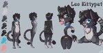 ageplay anthro anus balls blue_eyes collar fur genitals grey_body grey_fur infantilism male penis presenting presenting_anus roleplay solo young young_anthro othoxon leo_kittypet domestic_cat felid feline felis mammal hi_res model_sheet