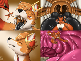 5_fingers anthro big_tail black_claws black_nose black_pawpads black_tongue blue_eyes brown_body brown_flesh brown_fur brown_hair brown_mouth claws crown crown_on_ear crown_only dangling_by_tail duo eager epiglottis falling fangs fingers fur hair happy headgear headgear_only holding_by_tail inside_stomach larger_anthro larger_male larger_nude love lying male male_anthro micro_anthro micro_male nude nude_anthro nude_male nude_micro on_front on_tongue orange_body orange_ears orange_flesh orange_fur orange_hair orange_mouth partners pawpads pink_flesh red_eyes size_difference smaller_anthro smaller_male smaller_nude swallowing swallowing_character tail teeth text tongue uvula vore white_body white_fangs white_fur white_inner_ear minicookiewolf pande_(newuser's_boyfriend) saffron_spice_(newuser) canid canine canis mammal rodent sciurid tree_squirrel wolf 4:3 absurd_res comic english_text hi_res male_(lore)