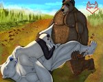 andromorph anthro group ice intersex male male/male trio franix_art cartoon_network we_bare_bears grizzly_(we_bare_bears) panda_(we_bare_bears) bear giant_panda mammal 5:4 absurd_res hi_res