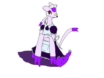 anthro clothing crossed_arms female female_anthro long_arms maid_headdress maid_uniform pokemorph red_eyes smile smiling_at_viewer smirk smirking_at_viewer solo uniform tediousramen nintendo pokemon generation_5_pokemon mienshao pokemon_(species) 2011 archived_source digital_media_(artwork) oekaki pixel_(artwork)