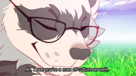 anthro eyes_closed eyewear glasses male screencap smug smug_face solo talking_to_another canideo i_see_you're_a_man_of_culture_as_well cooper_mordaut domestic_ferret mammal mustelid musteline true_musteline weasel 2025 colored digital_drawing_(artwork) digital_media_(artwork) draw_over meme portrait reaction_image