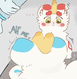 ambiguous_gender anal anal_penetration blue_body blue_fur blush curious feral fur genitals green_eyes group looking_at_another lying male male/ambiguous non-euclidean_sex paws penetrable_sex_toy penetration penis red_cheeks round_ears sex sex_toy shaking simple_coloring sitting trembling trio white_body white_fur izih asian_mythology fabulous_beasts fenz_(studio) mythology bixie_(fabulous_beasts) tianlu_(fabulous_beasts) human mammal mythological_creature pixiu colored comic hi_res brother_(lore) brothers_(lore) sibling_(lore)