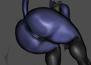 anthro anus big_butt black_body black_fur black_nose blue_body blue_eyes blue_fur blue_tail butt claws crouching facial_markings female female_anthro finger_claws fingers fur genitals glistening glistening_body glistening_butt glistening_genitalia glistening_vulva grey_background hand_on_own_pussy hand_on_vulva head_markings huge_butt leg_markings looking_at_viewer looking_down looking_down_at_viewer low-angle_view markings mask_(marking) multicolored_body multicolored_fur nude nude_anthro nude_female pointy_ears presenting presenting_anus presenting_hindquarters presenting_vulva raised_tail simple_background socks_(marking) solo tail thick_thighs vulva wide_hips worm's-eye_view yellow_body yellow_fur rokkofennec nintendo pokemon canid canine generation_4_pokemon lucario mammal pokemon_(species) 2025 digital_media_(artwork) hi_res signature