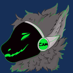 anthro body_hair c.a.m. cybernetics fluffy fluffy_ears fluffy_hair fur glowing glowing_body glowing_eyes green_body green_eyes grey_body grey_fur grey_hair hair machine male metal metallic_body multicolored_body protogen_face protogen_visor protogenized robotic screen screen_face solo amislost yuri_chacal canid canine canis jackal mammal protogen 1:1 alpha_channel digital_drawing_(artwork) digital_media_(artwork) low_res