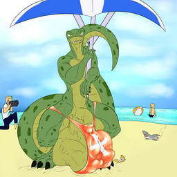 anthro balls beach big_balls big_penis camera casual_nudity clothing cock_vore erection erection_under_clothing genitals glistening glistening_clothing huge_balls hyper hyper_balls hyper_genitalia looking_at_viewer male male_pred penile penis public solo speedo squirming stretched_clothing struggling struggling_prey suggestive swimwear teasing tenting tight_clothing tight_underwear vore conditional_dnp samagthrav2 solaris_(samagthrav2) aquatic fish python reptile scalie shark snake 1:1 hi_res