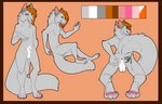 animal_genitalia anus balls border butt butt_tattoo feet foot_focus fully_sheathed genitals male multiple_poses orange_border pawpads paws pose presenting presenting_anus presenting_hindquarters sheath solo tattoo lalupine reaver_(infernos_flame) canid canine canis equid equine hybrid mammal wolf hi_res model_sheet