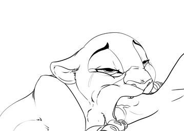 anthro anthro_on_feral anthro_penetrating anthro_penetrating_feral bestiality bodily_fluids cheek_bulge close-up collar disembodied_penis duo erection fellatio female female_focus female_on_anthro female_penetrated feral feral_penetrated genitals half-closed_eyes leash leash_pull male male/female male_on_feral male_penetrating male_penetrating_female narrowed_eyes neck_bulge oral oral_penetration penetration penile penis quadruped sex sharp_teeth solo_focus tears teeth vein veiny_penis backlash91 conditional_dnp felid lion mammal pantherine unknown_species black_and_white digital_drawing_(artwork) digital_media_(artwork) line_art monochrome