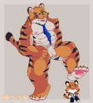 anthro genitals male muscular muscular_male penis solo stripes electricstripes mr._hopp's_playhouse mr._stripes_mr._hopp's_playhouse felid mammal pantherine tiger hi_res