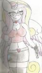 anthro feathered_wings feathers female solo wings robert8164 friendship_is_magic hasbro my_little_pony princess_cadance_(mlp) equid equine horse mammal pony hi_res