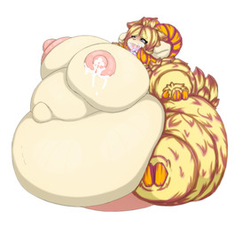 anthro areola belly big_belly big_breasts bodily_fluids breast_milking breasts female hair huge_belly huge_breasts hyper hyper_belly hyper_breasts hyper_pregnancy lactating milk morbidly_obese morbidly_obese_female nipples obese obese_anthro obese_female over_weight overweight overweight_anthro overweight_female pregnant pregnant_anthro pregnant_female slightly_chubby slightly_chubby_female solo teats thick_thighs udders weight_gain neo_geppetto remi_(neo_geppetto) bovid caprine mammal absurd_res digital_media_(artwork) hi_res