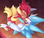 absurd_res alolan_form alolan_sandslash anthro blue_eyes bodily_fluids breasts claws cowgirl_position cum cum_in_pussy cum_inside dipstick_tail dominant dominant_female duo female female_penetrated fermusieboir4 floatzel from_front_position fur generation_4_pokemon generation_7_pokemon genital_fluids heart_symbol hi_res licking licking_lips lying male male/female male_penetrating male_penetrating_female markings multi_tail nintendo nipples on_back on_bottom on_top one_eye_closed penetration penile penile_penetration penis_in_pussy pokemon pokemon_(species) red_body red_fur regional_form_(pokemon) sex spikes sweat tail tail_markings tongue tongue_out vaginal vaginal_penetration