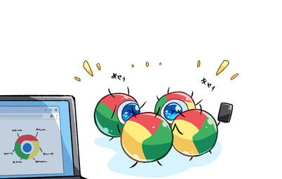 ambiguous_gender antennae_(anatomy) blue_eyes cellphone computer electronics glistening glistening_eyes green_body group laptop not_furry phone red_body screen simple_background smartphone squad white_background yellow_body hataki_ikatah google google_chrome let's_go_chrome! chrome_(let's_go_chrome!) waddling_head 2024 digital_media_(artwork) shaded