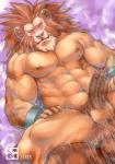 abs absurd_res anal anthro anthro_penetrated athletic balls biceps big_muscles biped bomb_(artist) brown_body brown_fur brown_hair censored duo erection felid fur genitals hair hi_res human human_on_anthro human_penetrating human_penetrating_anthro humanoid_genitalia humanoid_penis interspecies leo_(red_earth) lion male male/male male_penetrated male_penetrating male_penetrating_male mammal mane mosaic_censorship muscular muscular_male nipples nude pantherine pecs penetration penis red_earth scar sex vein