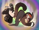 anthro bottomwear brown_body brown_fur brown_hair claws clothed clothing egg eye_scar facial_hair facial_scar feet fluffy foot_focus foot_transformation full_pad fur goatee grey_pawpads grey_soles hair human_to_anthro hypnosis male male_anthro mind_control oversized_clothing padded_palms partially_clothed_anthro partially_clothed_male pawpads paws plantigrade red_hair scar shorts solo species_transformation swirling_eyes tail tan_body tan_fur topwear transformation vest white_body white_skin stickmanwww ra'zim gulonine human hybrid mammal marsupial marten mustelid musteline sable_(marten) 2023 absurd_res hi_res