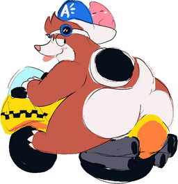 anthro anus big_butt blush brown_body butt clothing eyewear goggles hat headgear headwear male motorcycle sitting slightly_chubby solo tongue tongue_out vehicle shelbyzangoose mario_bros nintendo eulipotyphlan mammal mole_(animal) rocky_wrench 2025