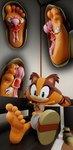 5_toes anthro clothing duo extreme_size_difference feet female female/female foot_fetish foot_focus foot_play humanoid_feet inside_clothing inside_shoe insole micro plantigrade size_difference soles toes trapped_in_clothing trapped_in_shoe underfoot feetymcfoot sega sonic_boom sonic_the_hedgehog_(series) amy_rose sticks_the_jungle_badger badger eulipotyphlan hedgehog mammal mustelid musteline 3d_(artwork) absurd_res digital_media_(artwork) hi_res