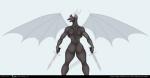 anthro athletic back_muscles breasts butt exercise female looking_at_viewer looking_back melee_weapon muscular muscular_anthro muscular_female non-mammal_breasts nude open_mouth side_boob solo standing sword weapon wings workout yiffler mythology keerava_(wiira) dragon mythological_creature mythological_scalie scalie absurd_res digital_media_(artwork) hi_res